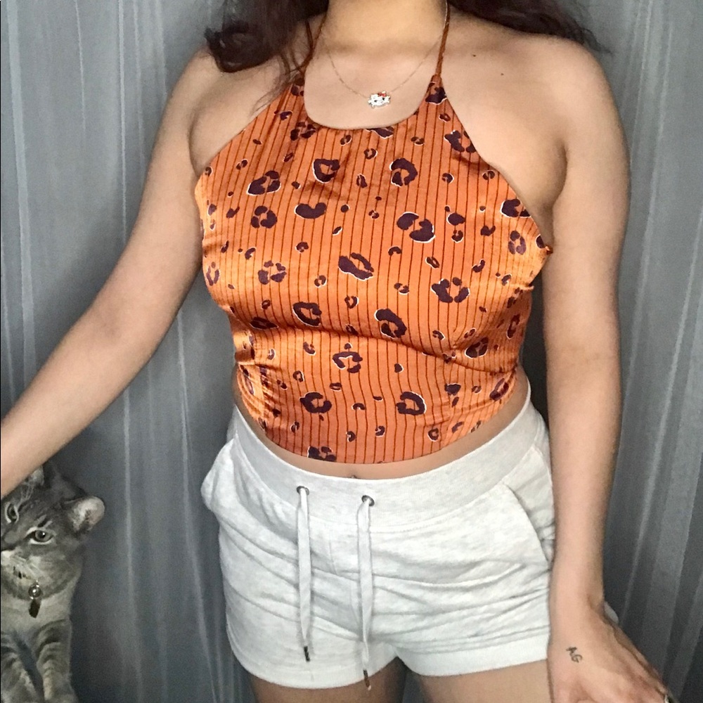 Cheetah halter top
